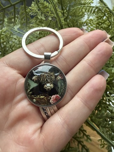 Highland cow keyring - highland,
