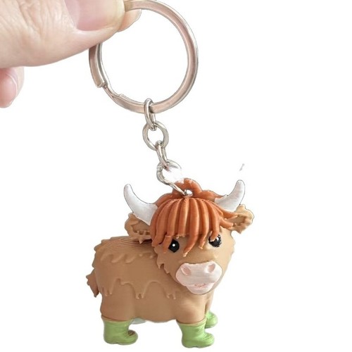 Highland cows keychain cute - keychain,