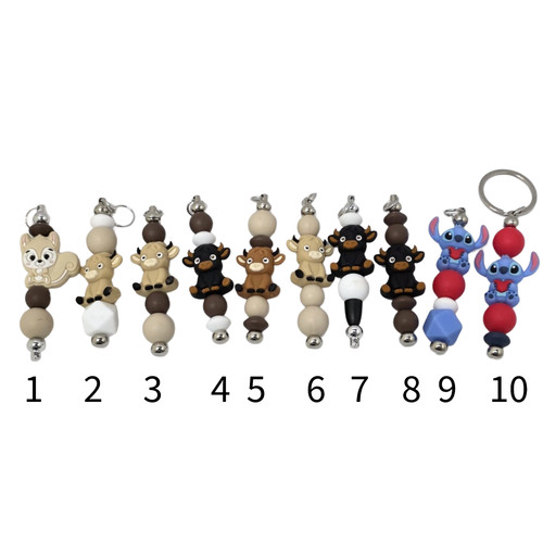Persoanlised beaded keyring - persoanlised,