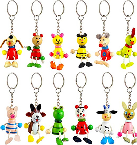 Wooden keychains cute animal - keychains,