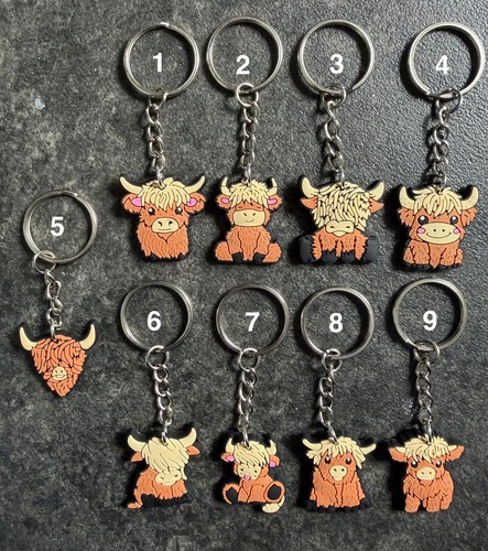 Highland cow keyring - highland,