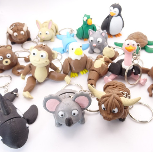 Printed fidget keyring - fidget,