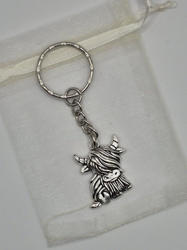 Highland cow keyring - cow, keyring,