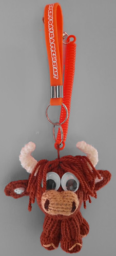 Cute highland cow keyring - highland,