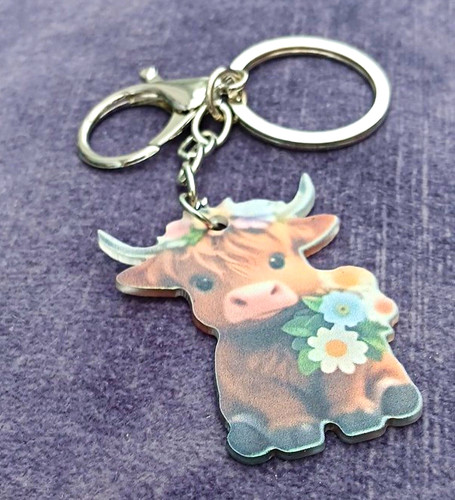Multi colour acrylic cow - colour,