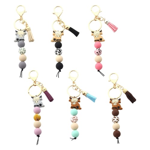 Highland cow keychain - highland,