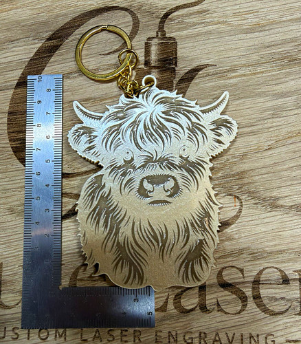Highland cow keyring keychain - highland,