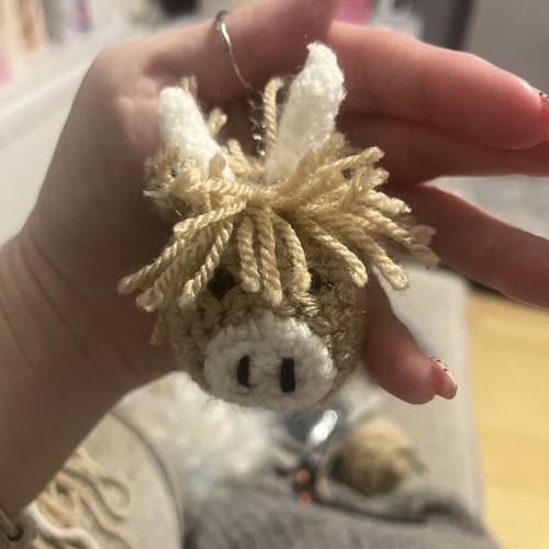Highland cow keyring bagcharm - cow,