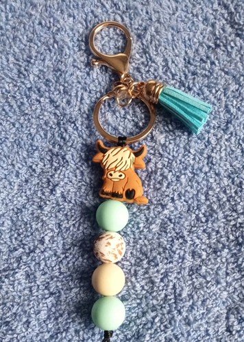 Highland cow keychain - cow,