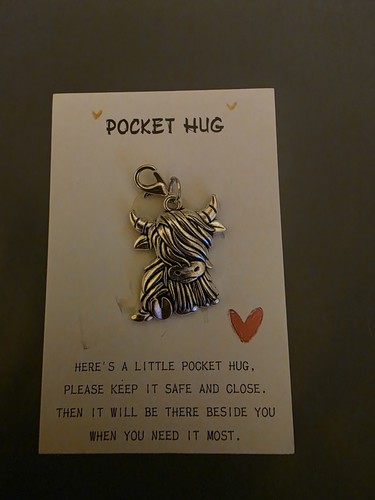 Highland cow bag charm - bag, pocket