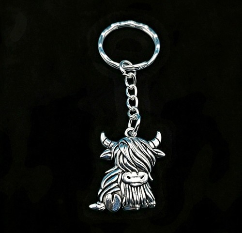 Highland cow metal charm - highland,