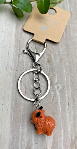 Highland cow keyring - highland,