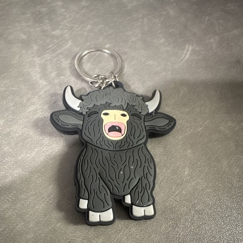 Highland cow keyring - cow,