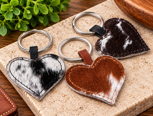 Set keyrings 100 natural - set, 3