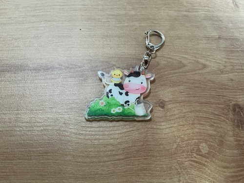Cow keyring - cow,