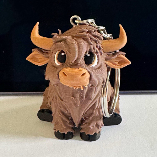 Brown highland cow - brown,