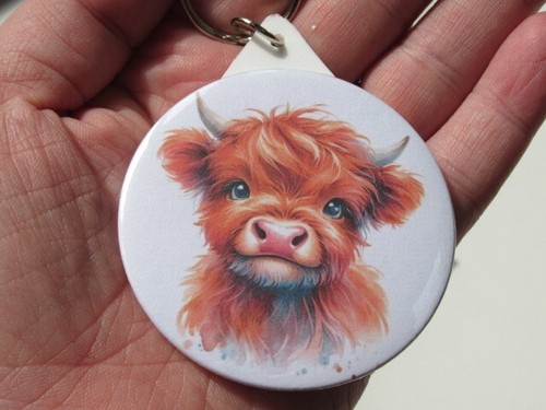 Highland cow keyring - keyring,,