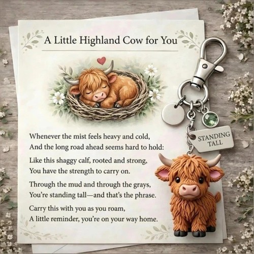 Hot highland cow keychain - hot,